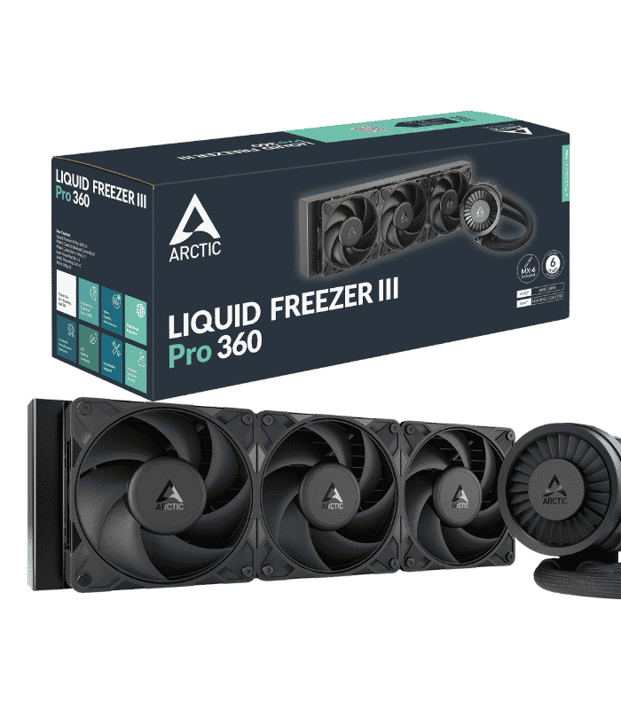 ARCTIC Freezer III Pro 360mm, High Performance, AIO Liquid CPU Cooler with PWM Controlled Pump, Black