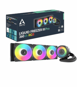 ARCTIC LIQUID FREEZER III 360, High Performance, AIO Liquid CPU Cooler with Integrated VRM Fan and Award-Winning Radiator Design, Black