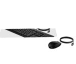 HP 225 Wired Mouse and Keyboard Combo, Full-size, USB, Black - Image 3