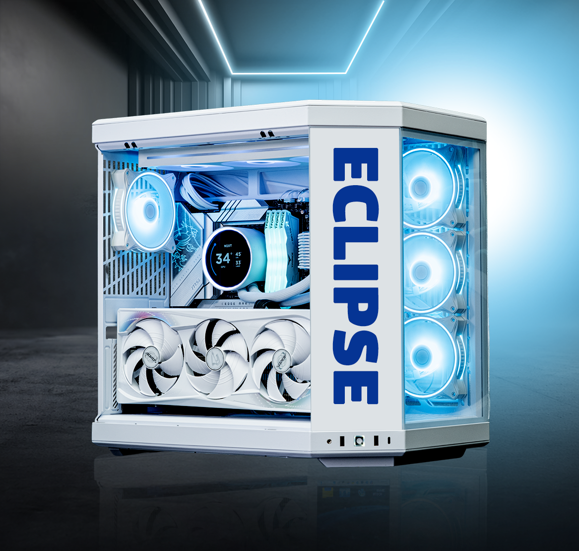 Eclipse Series white gaming PC range