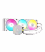 CORSAIR NAUTILUS 360 RS ARGB White, High Performance, 360mm AIO Liquid CPU Cooler with 3x RS120 ARGB PWM Fans, White