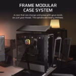 Corsair FRAME 4000D RS Premium Modular Mid-Tower Gaming PC Case, Tempered Glass, 3x RS120 Fans, Black - Image 5