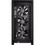 Corsair FRAME 4000D RS Premium Modular Mid-Tower Gaming PC Case, Tempered Glass, 3x RS120 Fans, Black - Image 2