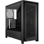 Corsair FRAME 4000D RS Premium Modular Mid-Tower Gaming PC Case, Tempered Glass, 3x RS120 Fans, Black
