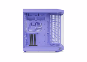 HYTE Y70 Violet case with vertical GPU mounting and E-ATX support