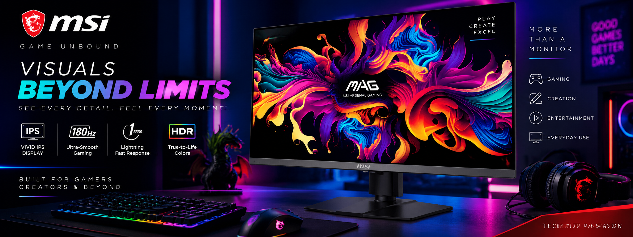 MSI MAG 272QP QD OLED X50 26.5 500Hz 1440p Gaming Monitor