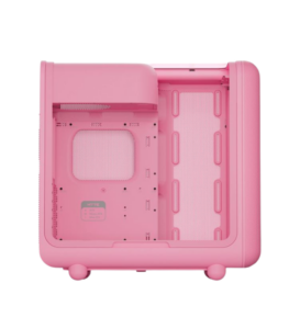 HYTE X50 Rose PC case with E-ATX motherboard and 430 mm GPU support