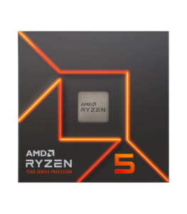AMD Ryzen 5 7600 Desktop Processor 6 Cores, Up to 5.1 GHz, 38MB Cache 4 AMD Ryzen 5 7600 processor with DDR5 and PCIe 5.0 support