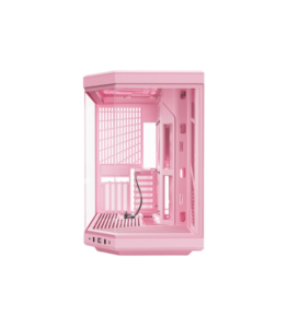 HYTE Y70 Milk Pink Mid-Tower PC Case Panoramic Tempered Glass 1 HYTE Y70 Milk Midi Tower Pink dual-chamber panoramic PC case