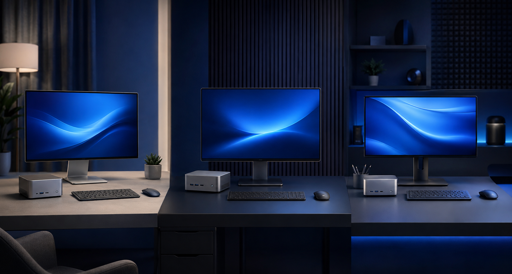 Comparison of mini PC setups for home office business students and creative work