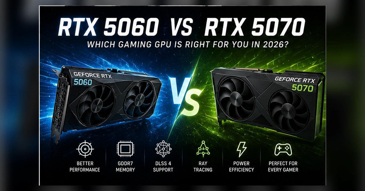 NVIDIA GeForce RTX 5060 vs RTX 5070 gaming PC comparison