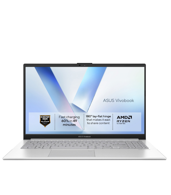 ASUS Vivobook Go 15, AMD Ryzen 5-40, 15.6" Full HD IPS Display, 8GB RAM, 256GB SSD, AMD Radeon 610M Graphics, Windows 11, SILVER