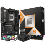 ASUS TUF B850-E, Corsair 360mm AIO, Corsair RM850e 850W ATX 3.1 80+ Gold PSU, TeamGroup 32GB DDR5 RAM & AMD Ryzen 9 9900X3D
