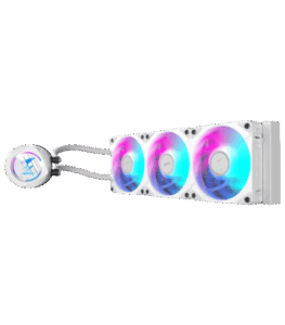 GIGABYTE AORUS WATERFORCE II 360 ICE ARGB Liquid CPU Cooler 2 GIGABYTE AORUS WATERFORCE II 360 ICE white ARGB liquid CPU cooler with ceramic pump
