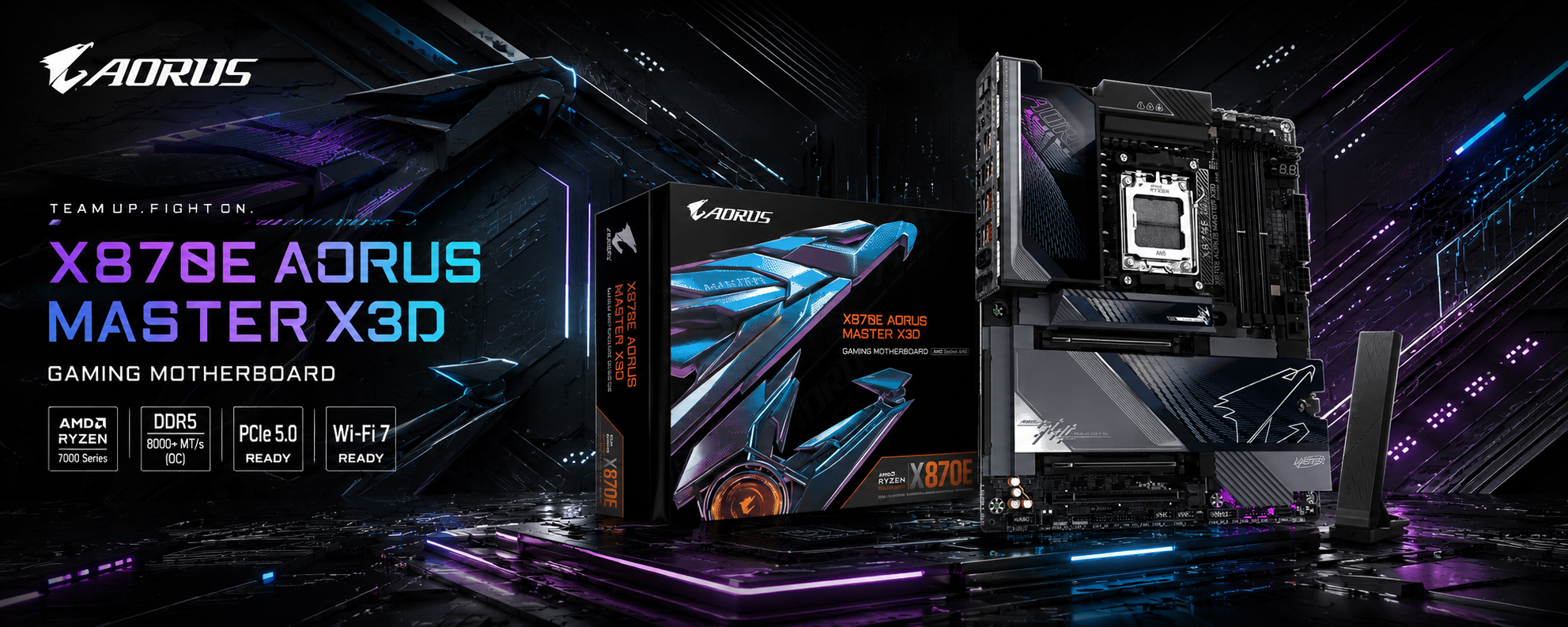 GIGABYTE X870E AORUS MASTER X3D Motherboard 1 GIGABYTE X870E AORUS MASTER X3D Motherboard