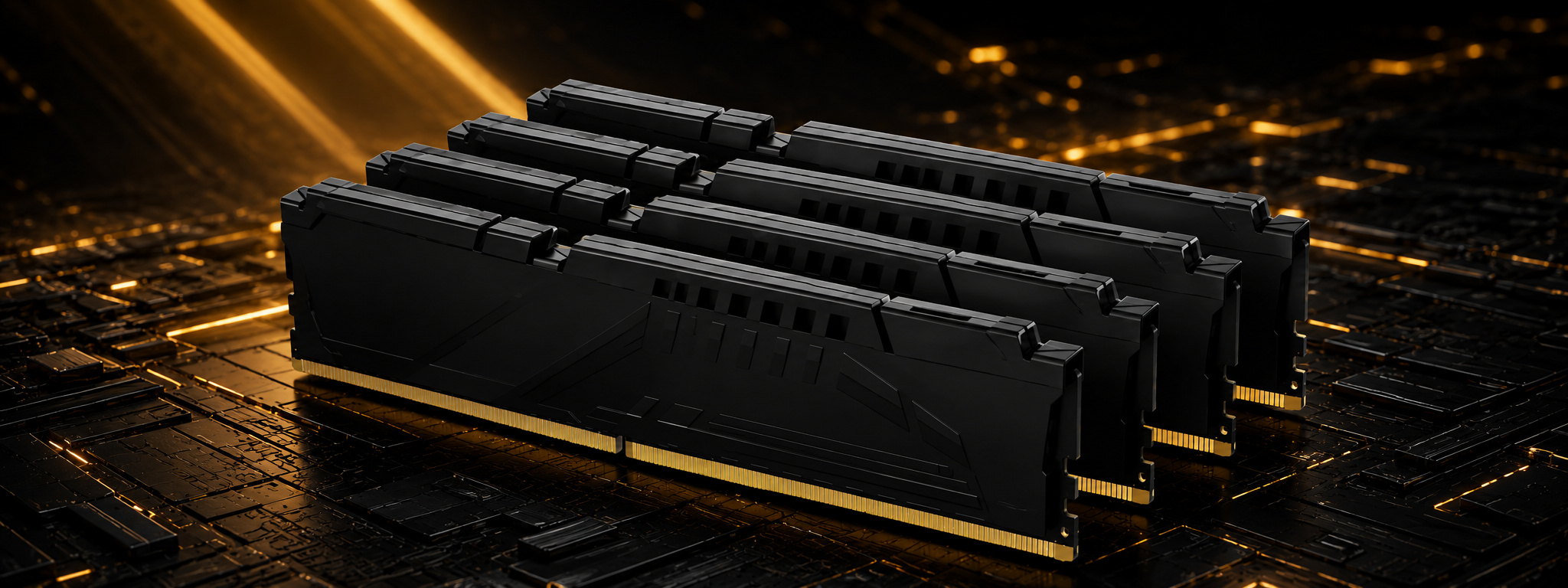 Kingston FURY Beast 128GB 4x32GB 5600MTs DDR5 CL40 RAM Kit Black XMP