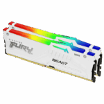 Kingston FURY Beast White RGB 64GB (2x32GB) 6000MT/s DDR5 CL36 EXPO RAM Kit