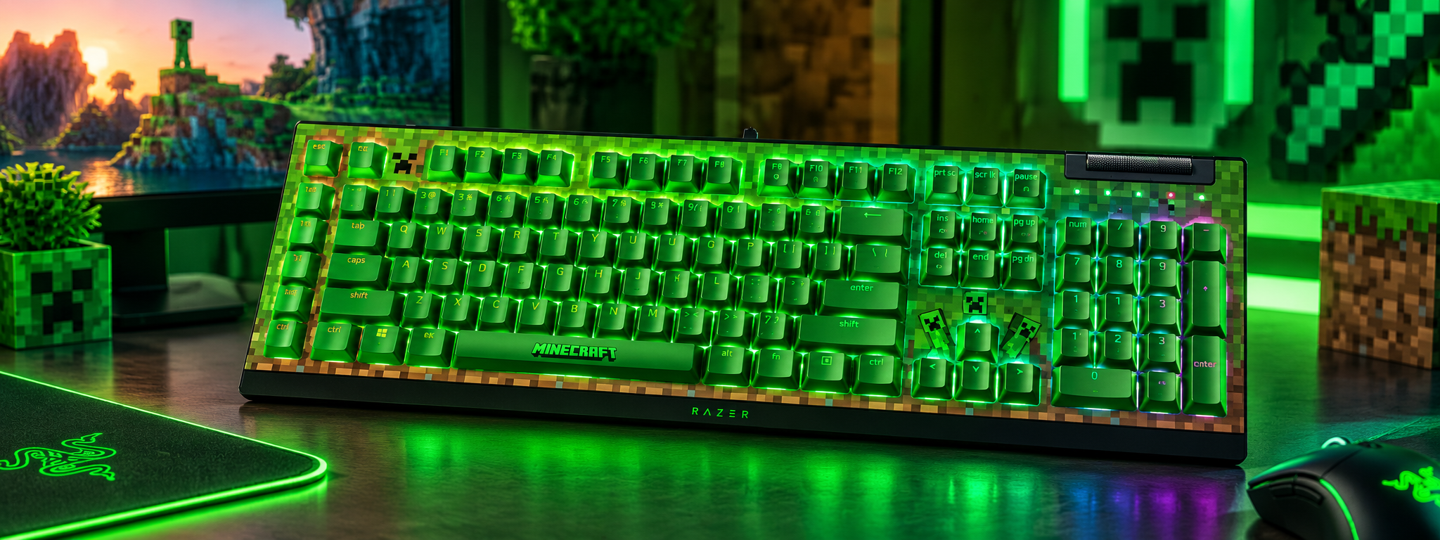 Razer BlackWidow V4 X Minecraft Edition Mechanical Keyboard 1 Razer BlackWidow V4 X Minecraft Edition Mechanical Keyboard