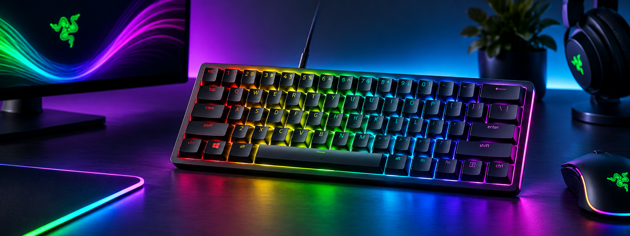 Razer Huntsman Mini 60% Optical Gaming Keyboard Black 1 Razer Huntsman Mini 60 Optical Gaming Keyboard Black