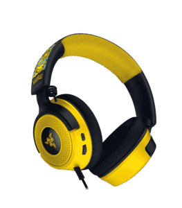Razer Kraken V4 X Pokémon Edition headset with HyperClear cardioid microphone and virtual 7.1 surround sound