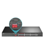 TP-Link TL-SL1226P 24-Port 10/100Mbps PoE+ Switch – 2-Port Gigabit – 2 SFP – 250W PoE – Rackmount - Image 3