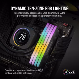 Corsair Vengeance RGB DDR5 memory with multi-zone iCUE lighting and aluminium heat spreader