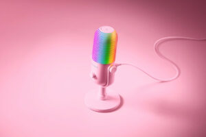 Razer Seiren V3 Chroma Quartz RGB Streaming Microphone 3 Razer Seiren V3 Chroma Quartz Pink microphone with supercardioid condenser capsule
