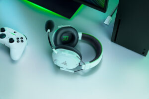 Razer BlackShark V3 Pro gaming headset with detachable microphone and hybrid active noise cancellation