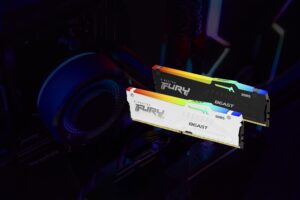 Kingston FURY Beast RGB 16GB (2x8GB) 5600MT/s DDR5 CL40 RAM Kit Black 2 Kingston FURY Beast RGB 16GB 2 x 8GB DDR5 5600MT/s memory kit